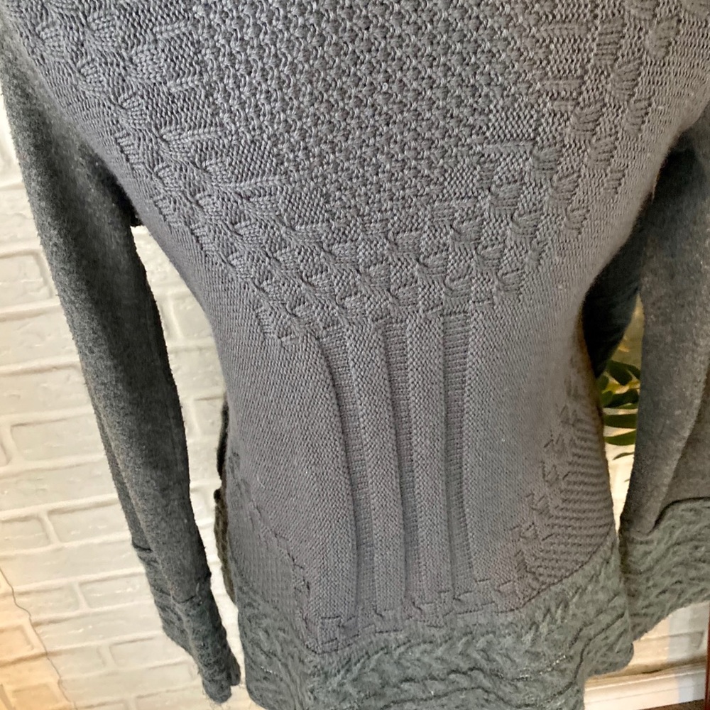 Anthro | Knitted & Knotted Gray Wool / Mohair Blend Cardigan - Picture 6 of 8